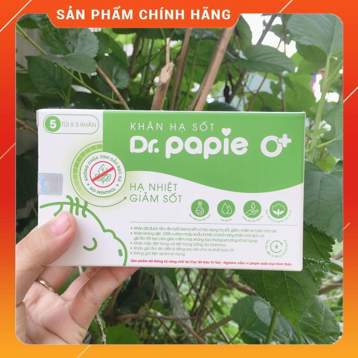Khăn Lau Hạ Sốt Dr Papie 25 Tờ