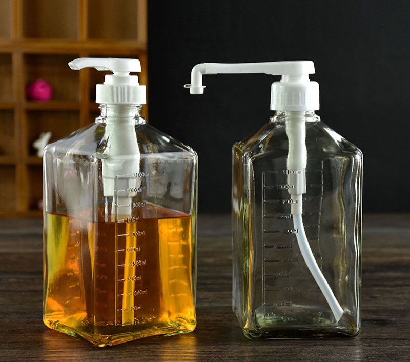 Bình Bơm Siro & Sugar Có Vòi Dung Tích 1100ml - Bình Thủy Tinh