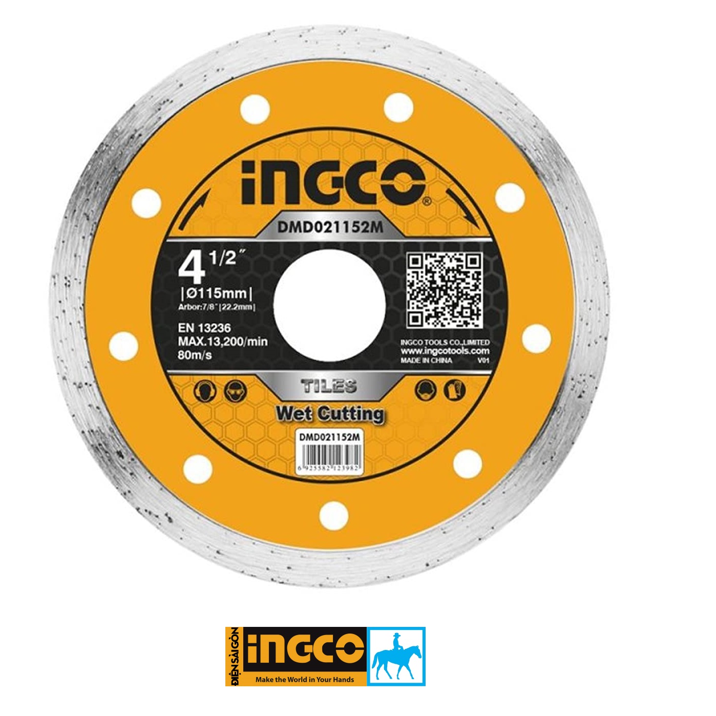 Đĩa cắt gạch đa năng 125mm 5inch turbo diamond disc ingco dmd031252