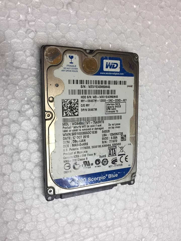 HDD 640g SATA laptop sleeve good health