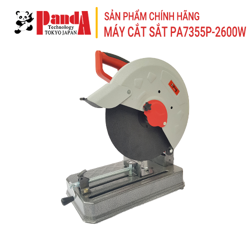 Máy cắt sắt panda pa7355p, công suất 2600w, bàn cắt dày, cắt góc 45 độ, tặng kèm lưỡi cắt