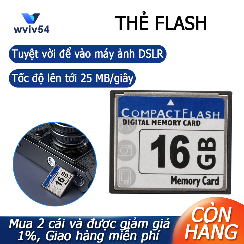 Professional 16GB Compact Flash Memory Card(White&Blue)