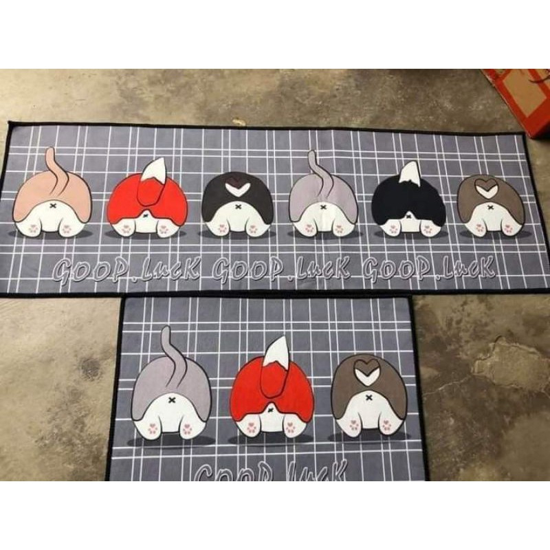 SET 2 Thảm Nhà Bếp  3D, Thảm Trải Sàn  (40*60 + 40*120 cm)