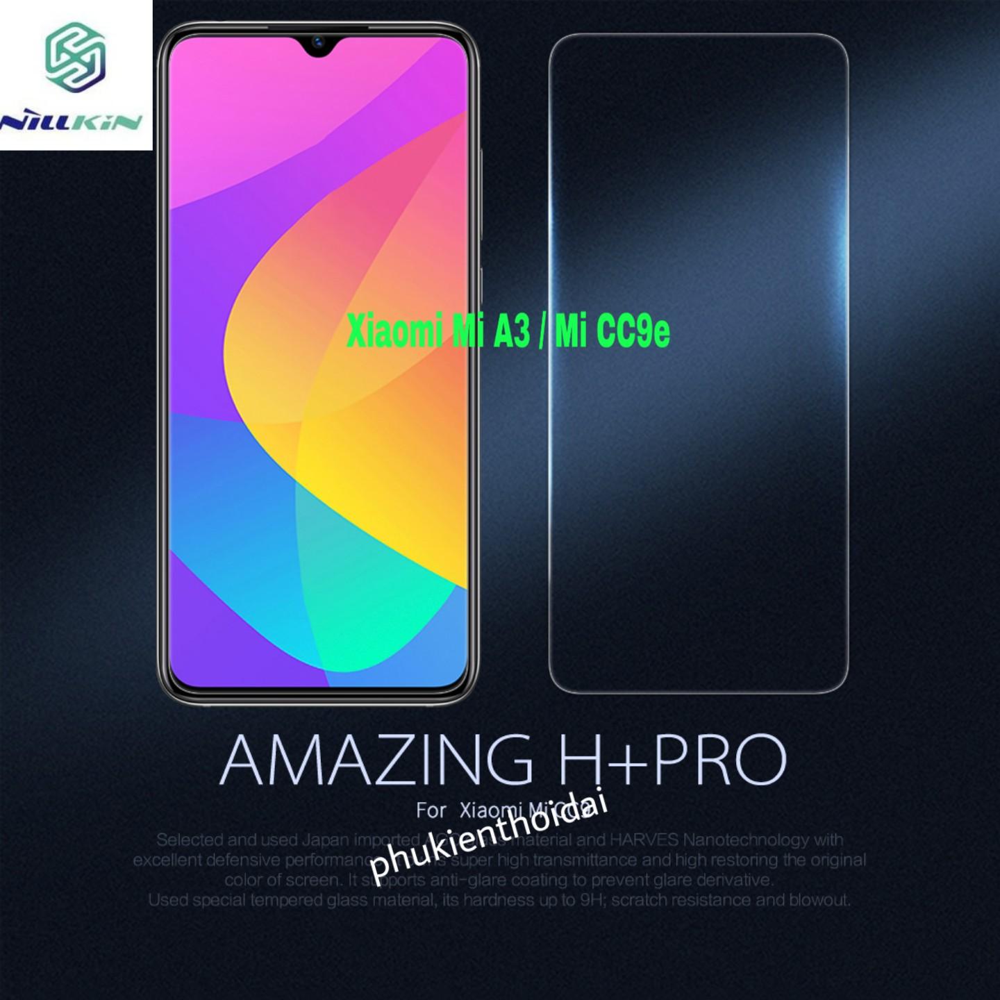 Kính cường lực Xiaomi Mi A3 / Mi CC9e hiệu Nillkin Amazing H+ Pro trơn mượt hạn chế vân tay check Code