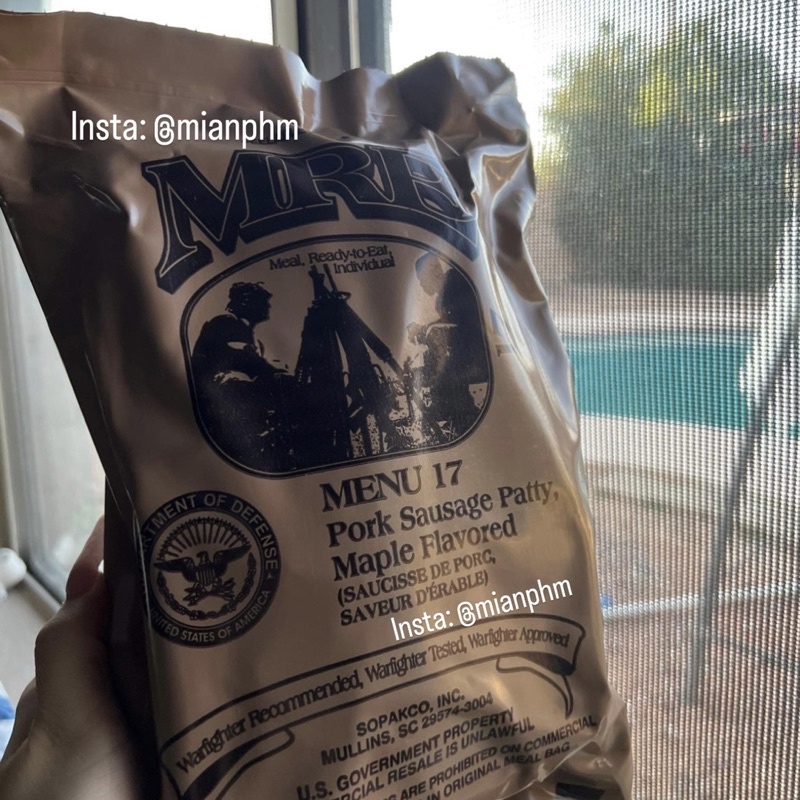 MRE quân đội Mỹ, đồ ăn quân đội của lính mỹ ( Set B từ menu 13-24 )