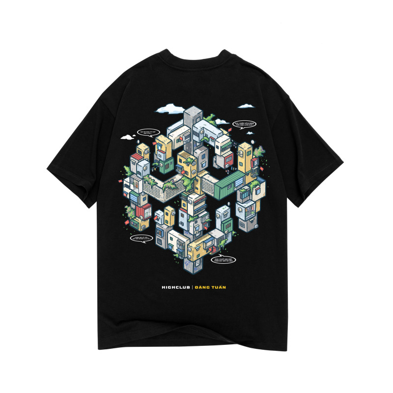 Highclub khu tập thể tee - black