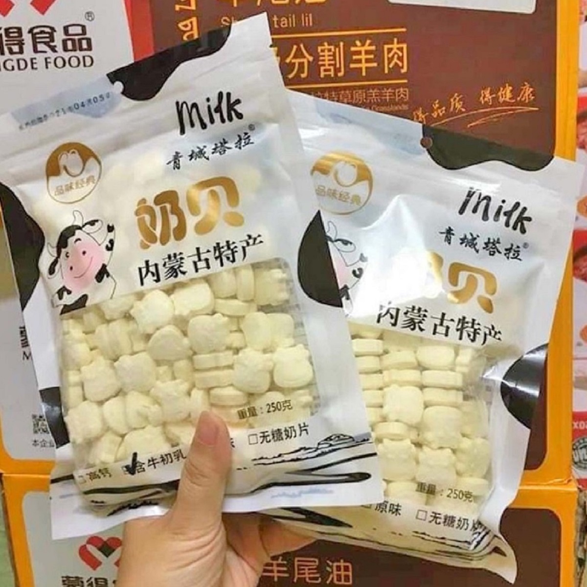 Kẹo sữa bò non viên nén nội mông cổ 250g