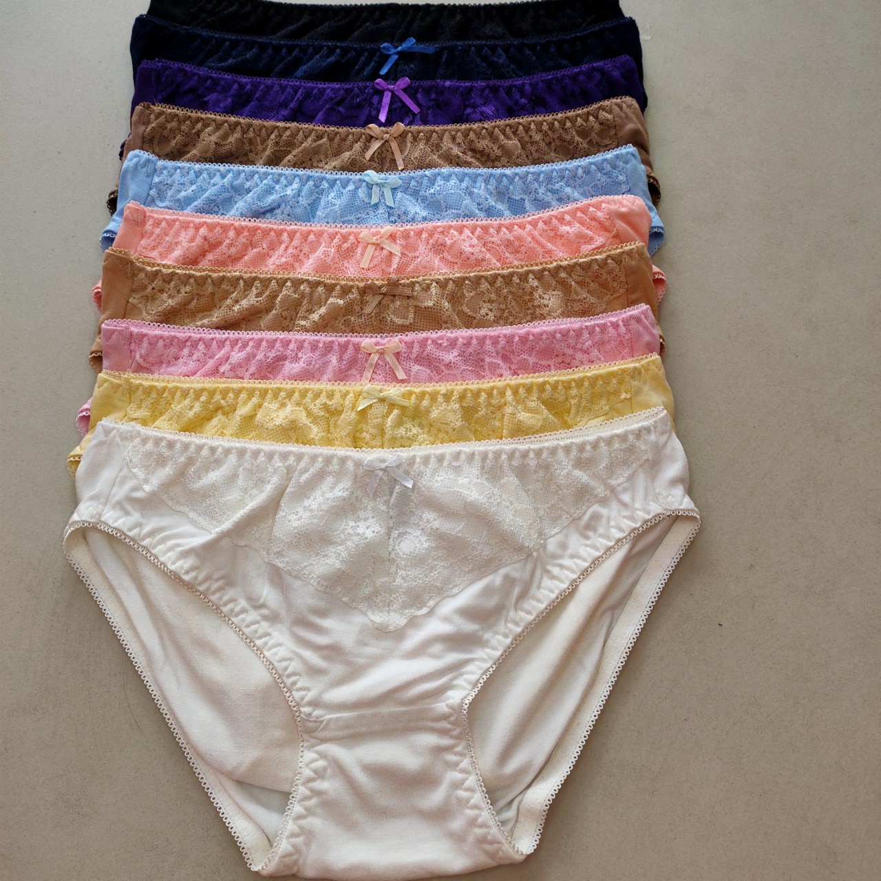 Quần lót cotton thun đùi- quần lót cotton phối ren xuất khẩu-quần lót xuất Nhật- quần sịp-Chipxk