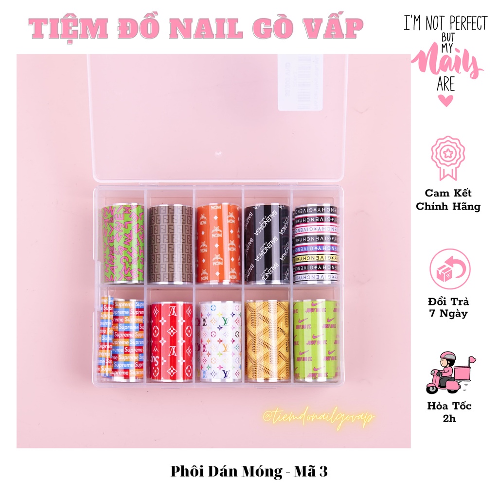 Hộp Phôi Dán Trang Trí Móng Tay Nhiều Mẫu