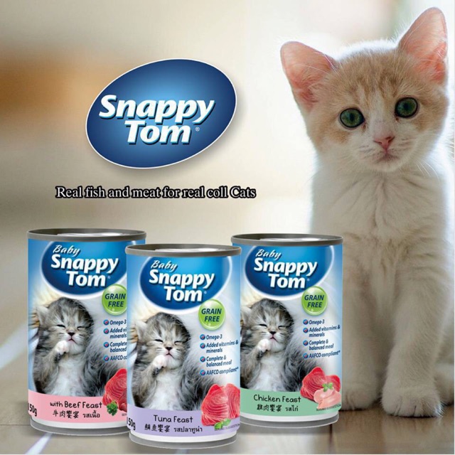 Pate baby SNAPPY TOM mèo con 150gr