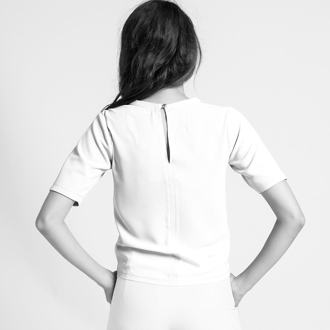 Áo Tshirt Hity TOP071 Phối Voan (Trắng Kim Cương)