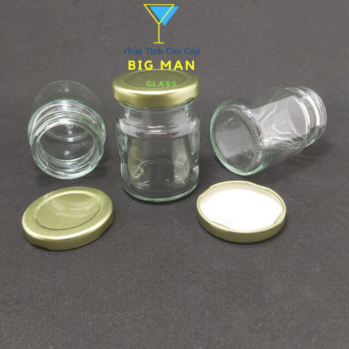 Combo 10 Hũ Thủy Tinh Nắp Thiếc vặn 70ML (Hũ thủy tinh đựng Yến chưng, Hủ thủy tinh đựng dầu dừa, hũ gia vị)