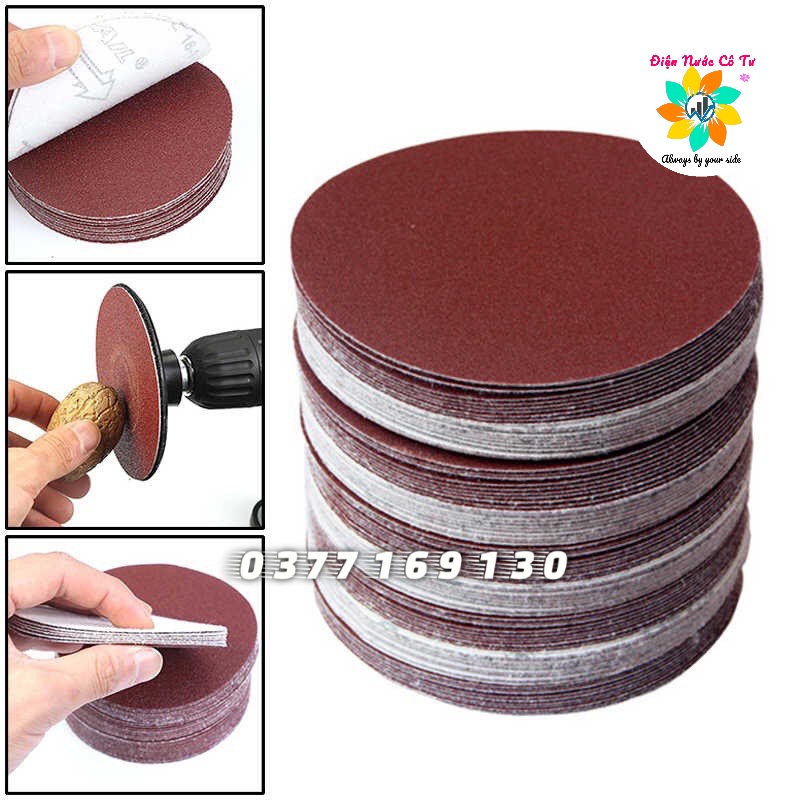 Đế dán nhám tròn 100mm/125mm/150mm - Đế chà nhám tròn