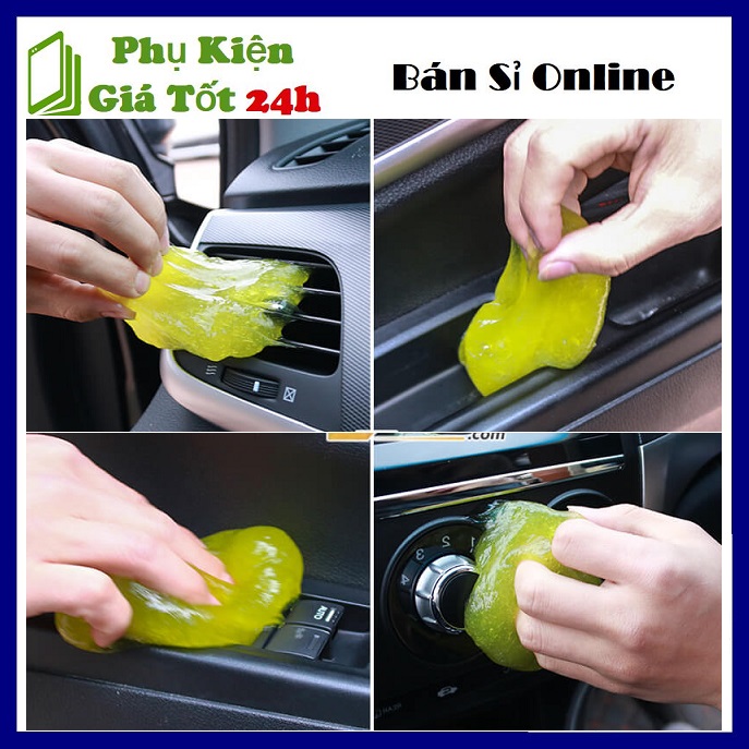 ⚡ Siêu Dính ⚡ Gôm Dính Bụi Silicon, Mềm Dẻo Dính Hút Bụi Vệ Sinh Nội Thất Xe Hơi Ô tô Bàn Phím - Gel Lăn Bụi Làm Sạch Đa Năng :