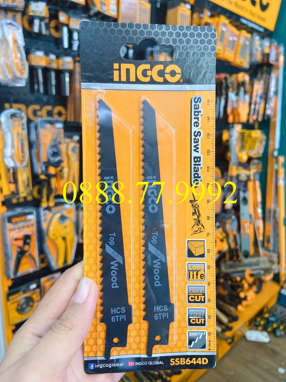 Bộ 2 lưỡi cưa kiếm (cưa gỗ) Ingco SSB644D
