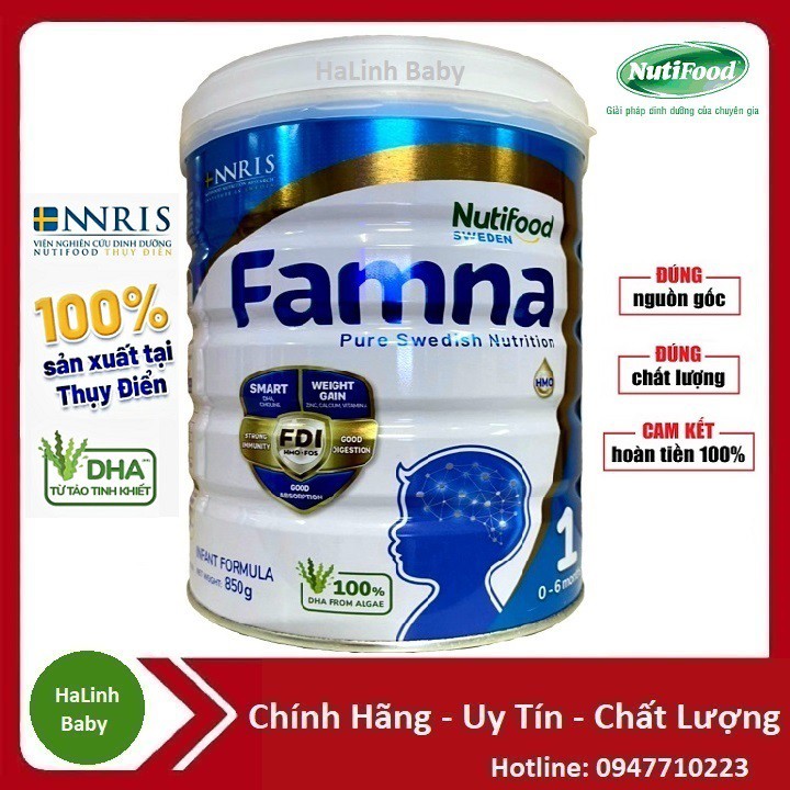 Date 2024 Sữa bột Famna số 1,2,3,4 850g.....: