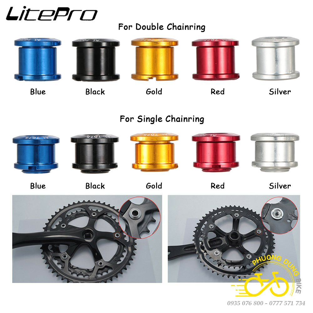 Bộ 5 ốc vặn đĩa răng vào giò xe đạp litepro