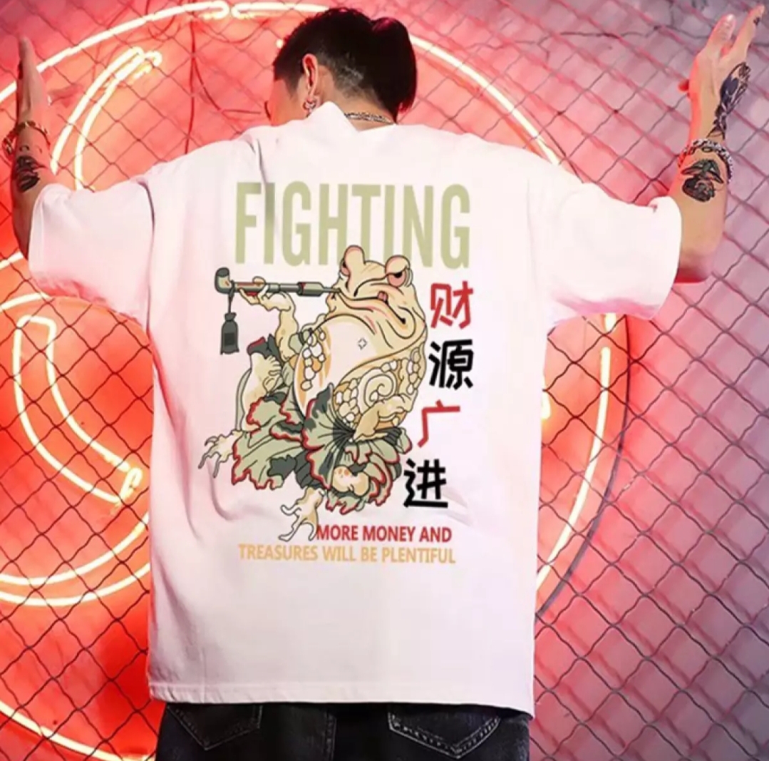 Áo Thun Nam Nữ Form Rộng In Hình ẾCH FIGHTING độc đẹp, Vải Dày Mịn, Thiết Kế Thời Trang, Đường May Sắc Sảo