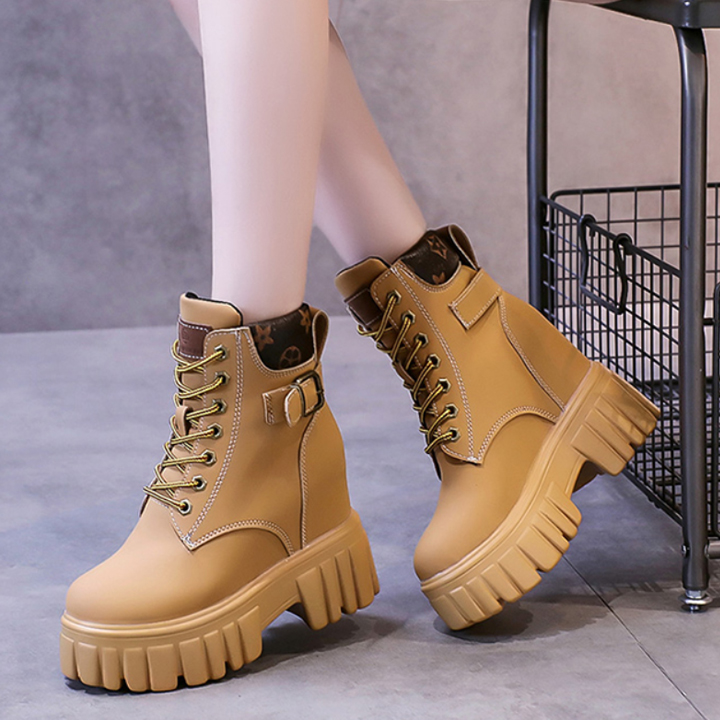 Giày Đế xuồng cổ cao da lộn 10cm PB680-4132