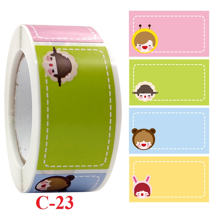 Cuộn 250 miếng Sticker Nhãn Dán [Tem dán] ghi nhớ 25x45mm