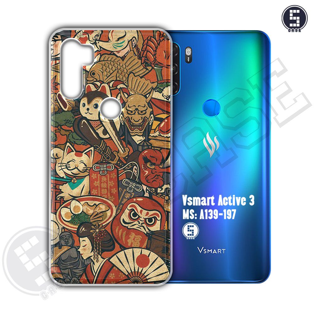 Ốp cho Vsmart Active 3 hình Tranh Nhật Bản A139-197