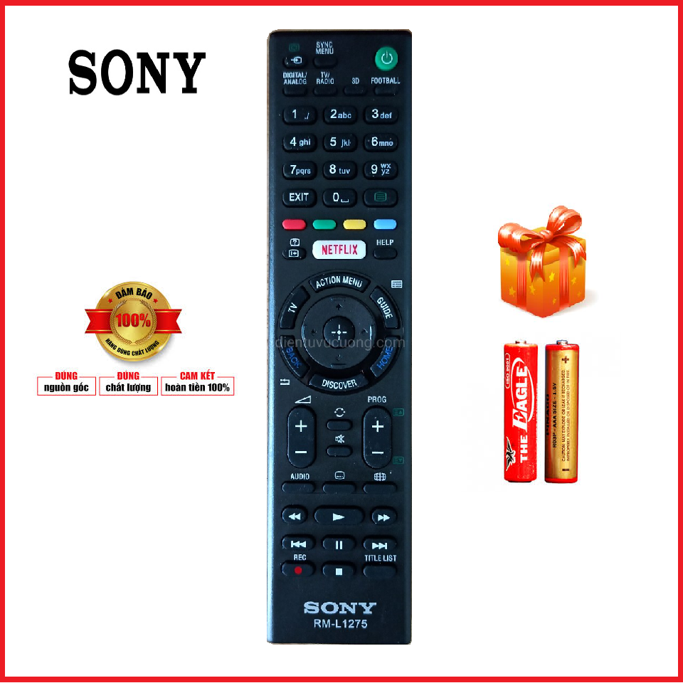 Điều khiển ti vi sony rm-l1275