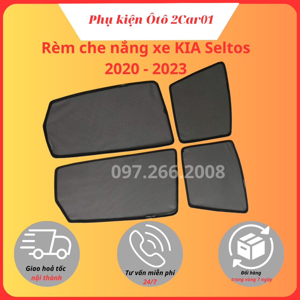Rèm che nắng xe kia seltos 2020 - 2023, chống nắng giảm đến 99% cho xe kia seltos