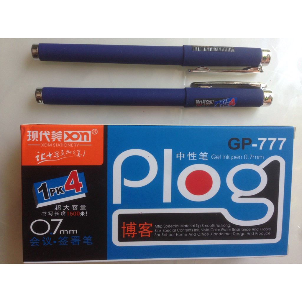 Combo 5 Bút Ký Gp777 Mực Xanh Ngòi 0.7Mm