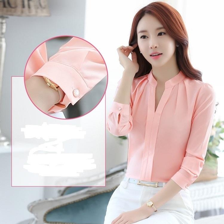 [HCM]Áo Sơ Mi Voan Cổ Tàu - New Thoi Trang
