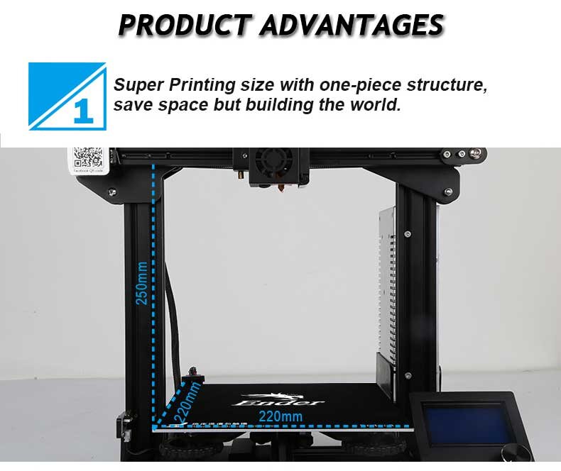 3D printer Creality Ender 3 printing size 22*22*25cm