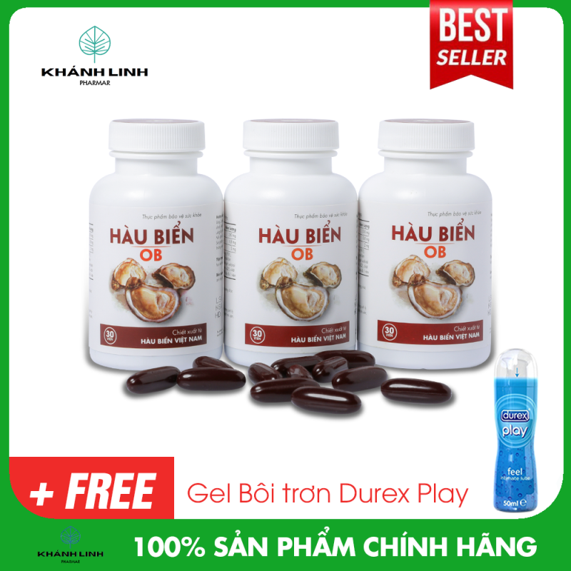 MUA 3 HỘP HÀU BIỂN OB + TẶNG 1 GEL BÔI TRƠN DUREX PLAY ( HOB03+GELDP)