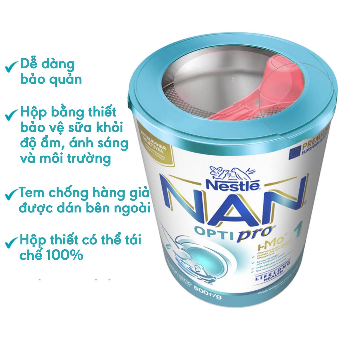 Sữa Nan Nga 800gr đủ số 1,2,3,4 mẫu mới date mới