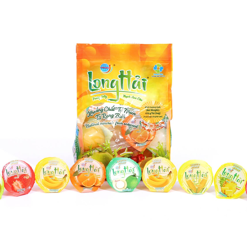 THẠCH RAU CÂU LONG HẢI TÚI 416G - Thạch dừa