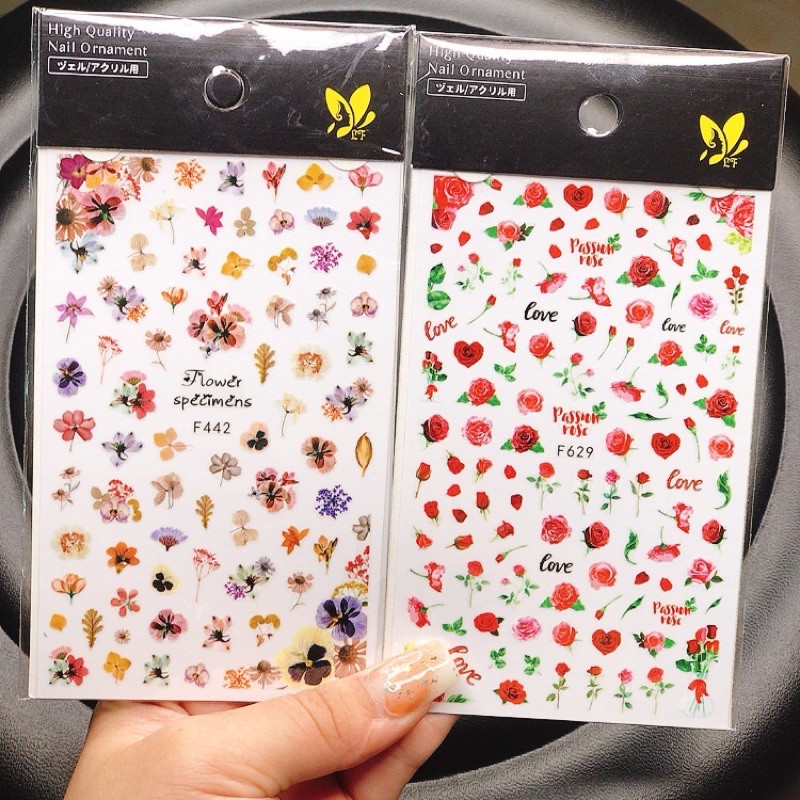 Sticker hoa bướm dán móng 21 đến 40