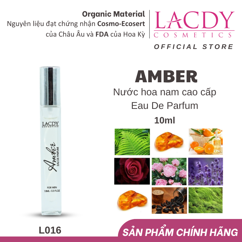 016 – AMBER – Nước hoa nam hương Hổ Phách (10ml)