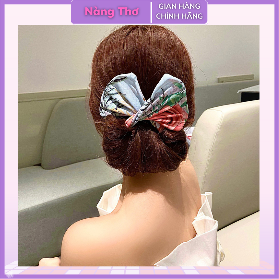 Thanh búi tóc nơ vải thanh thắt tóc thời trang nữ tính - Hot Trend