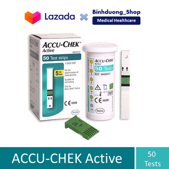 Que thử đường huyết Accu-Check Active lọ 25 que