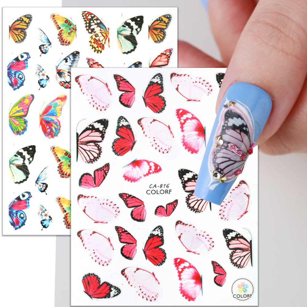 Sticker 3D | Cánh Bướm Mới 2023 | Hình Dán Móng Tay CA