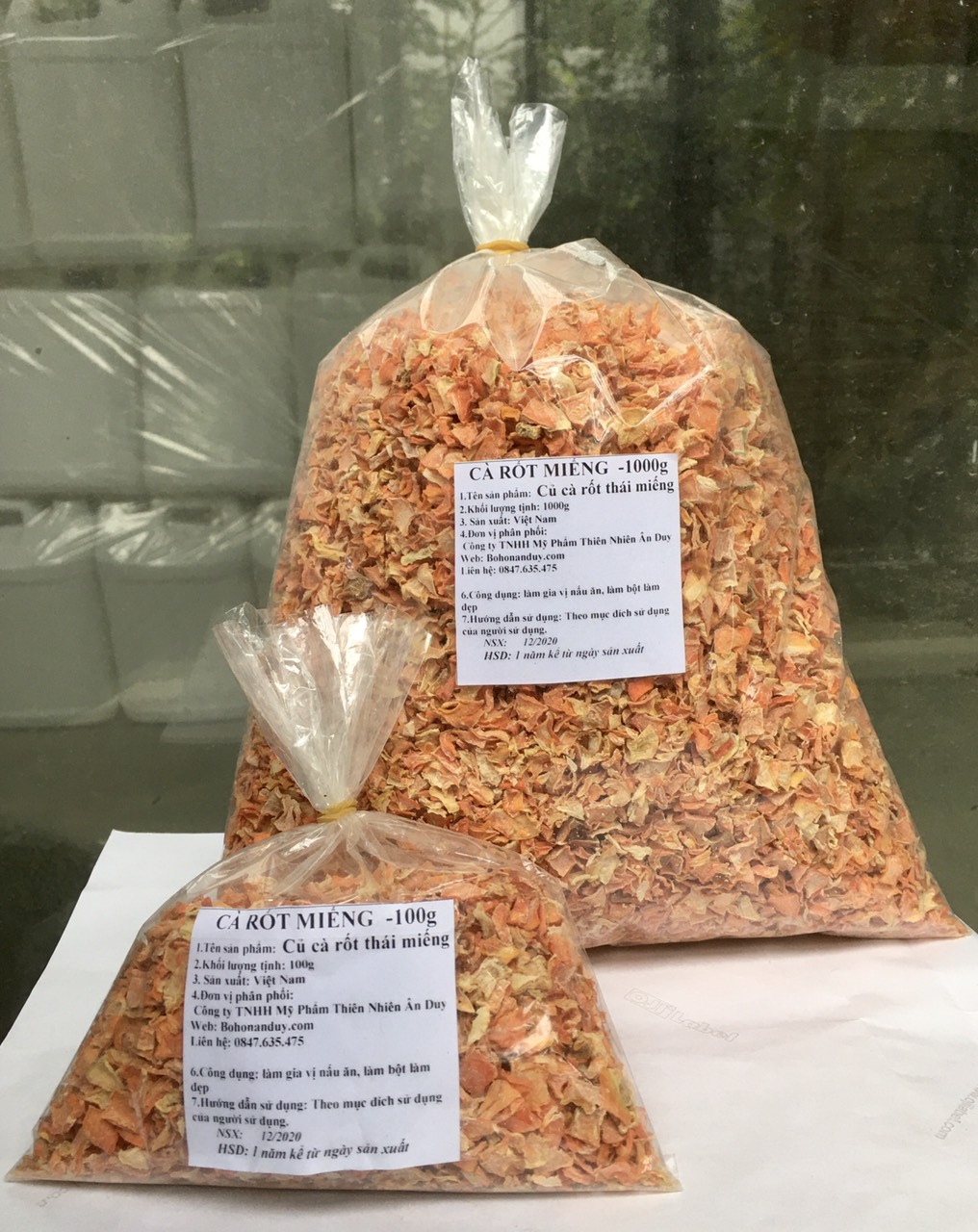 CÀ RỐT THÁI LÁT SẤY KHÔ 1000g
