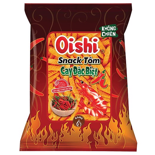 [Oishi] Snack Tôm cay Đặc biệt 35g (10 gói) - 73g (5 gói)
