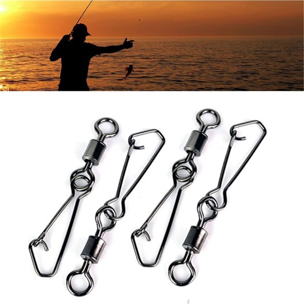 SAGUA Bền chặt với Hooked Snap Xoay lăn Khóa liên động Dụng cụ câu cá Tư