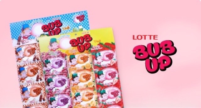 [HCM]Vỉ 24 pack kẹo Gum thổi BUB UP trái cây Lotte