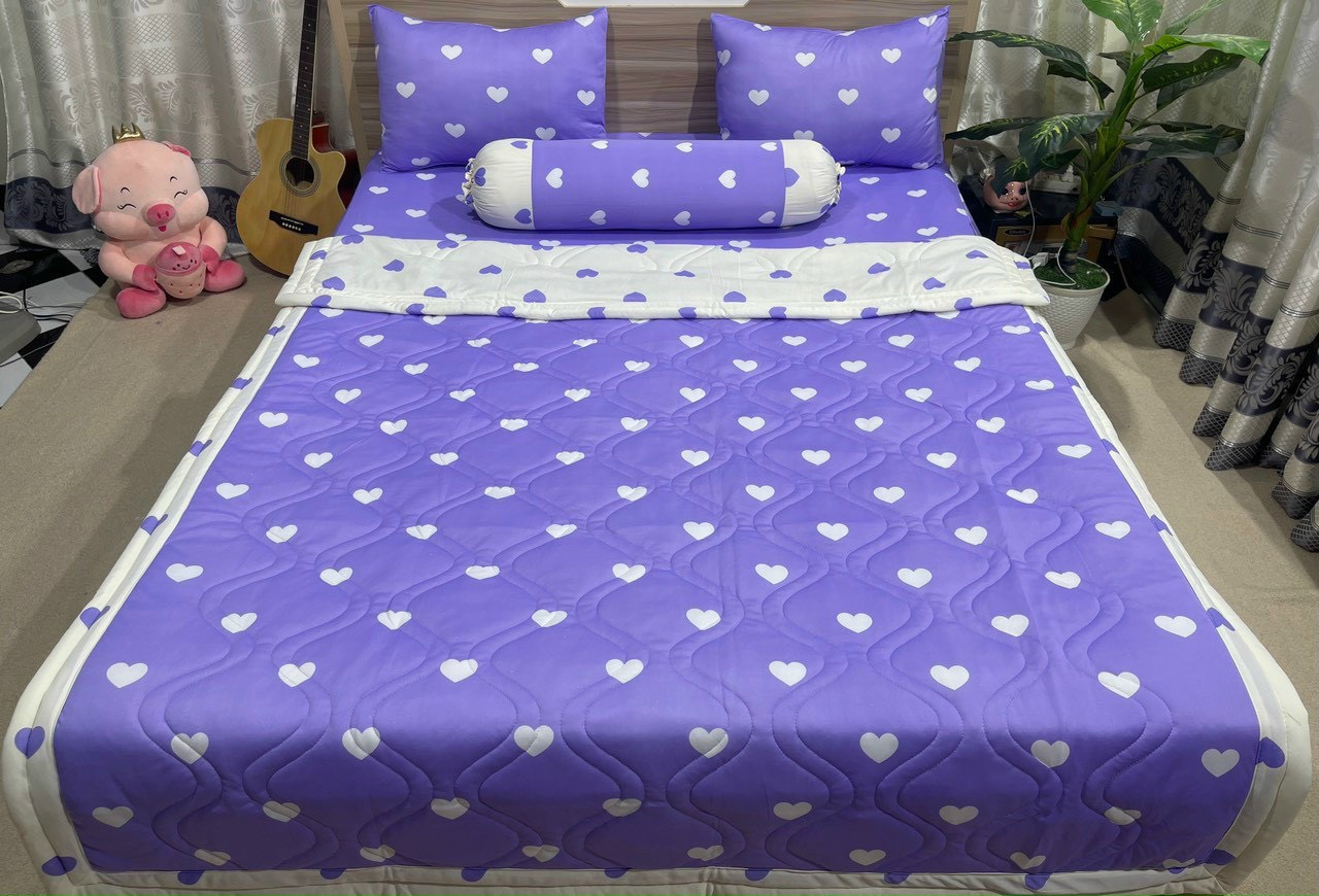 Bộ drap ga thun Hàn Quốc 2M2*2M(nệm 5-15cm) không mền
