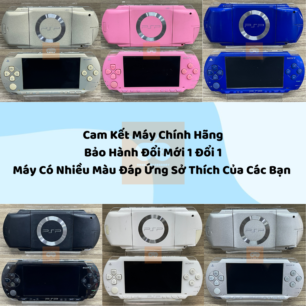 Máy Chơi Game PSP 1000 (Full game PSP/PS1/GBA/NES/SNES/GAME THÙNG) Đầy Đủ Phụ Kiện