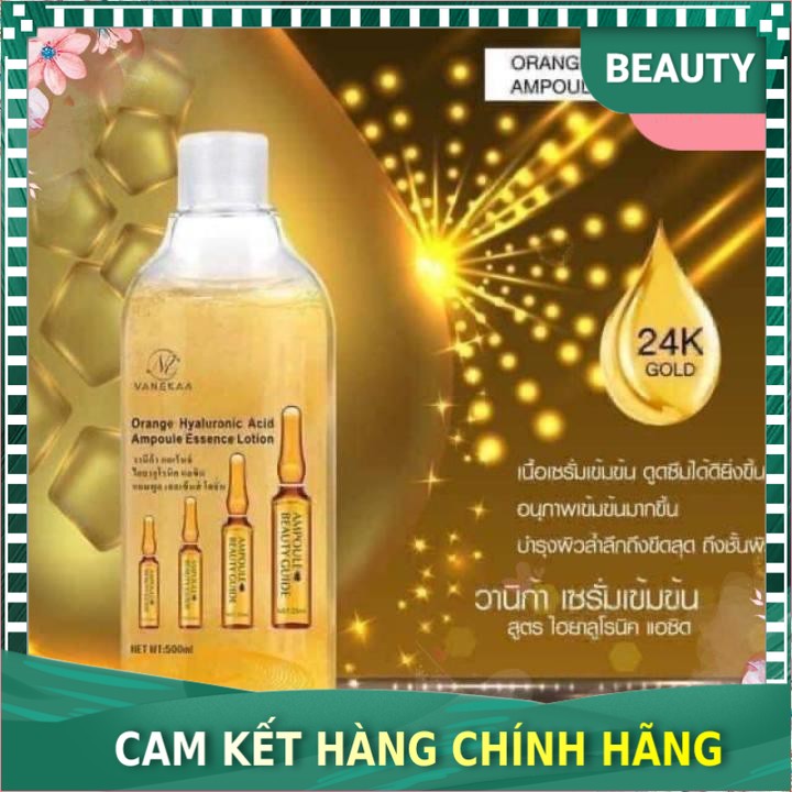 Toner tinh chất vàng lá 24k Vanekaa, dưỡng ẩm da