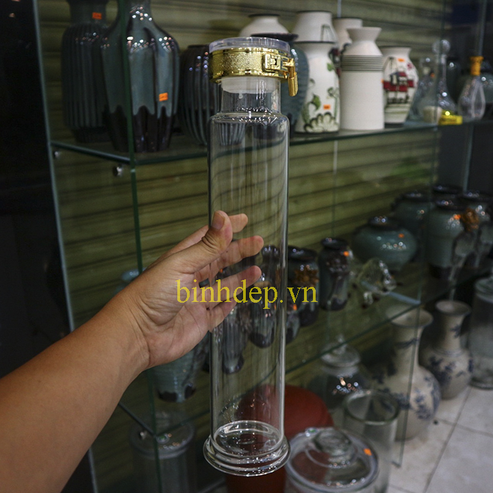 Chai ngâm rượu thuỷ tinh có khoá 2.5 lít