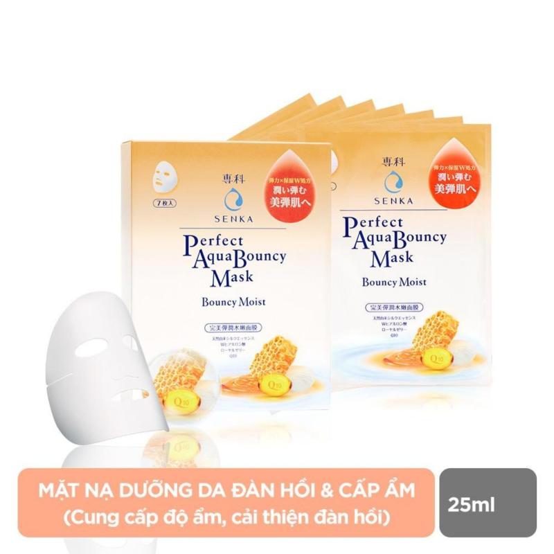 Mặt nạ Senka cấp ẩm và đàn hồi Perfect Aqua Bouncy Mask 25ml/miếng (Bouncy Moist 15956)
