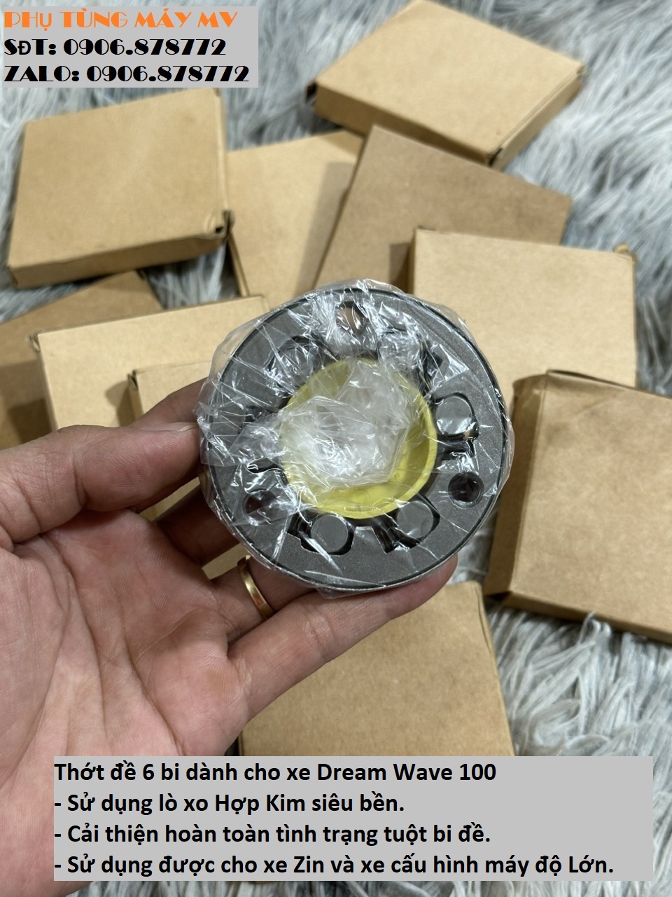 Thớt đề 6 bi dành cho xe Dream Wave 100