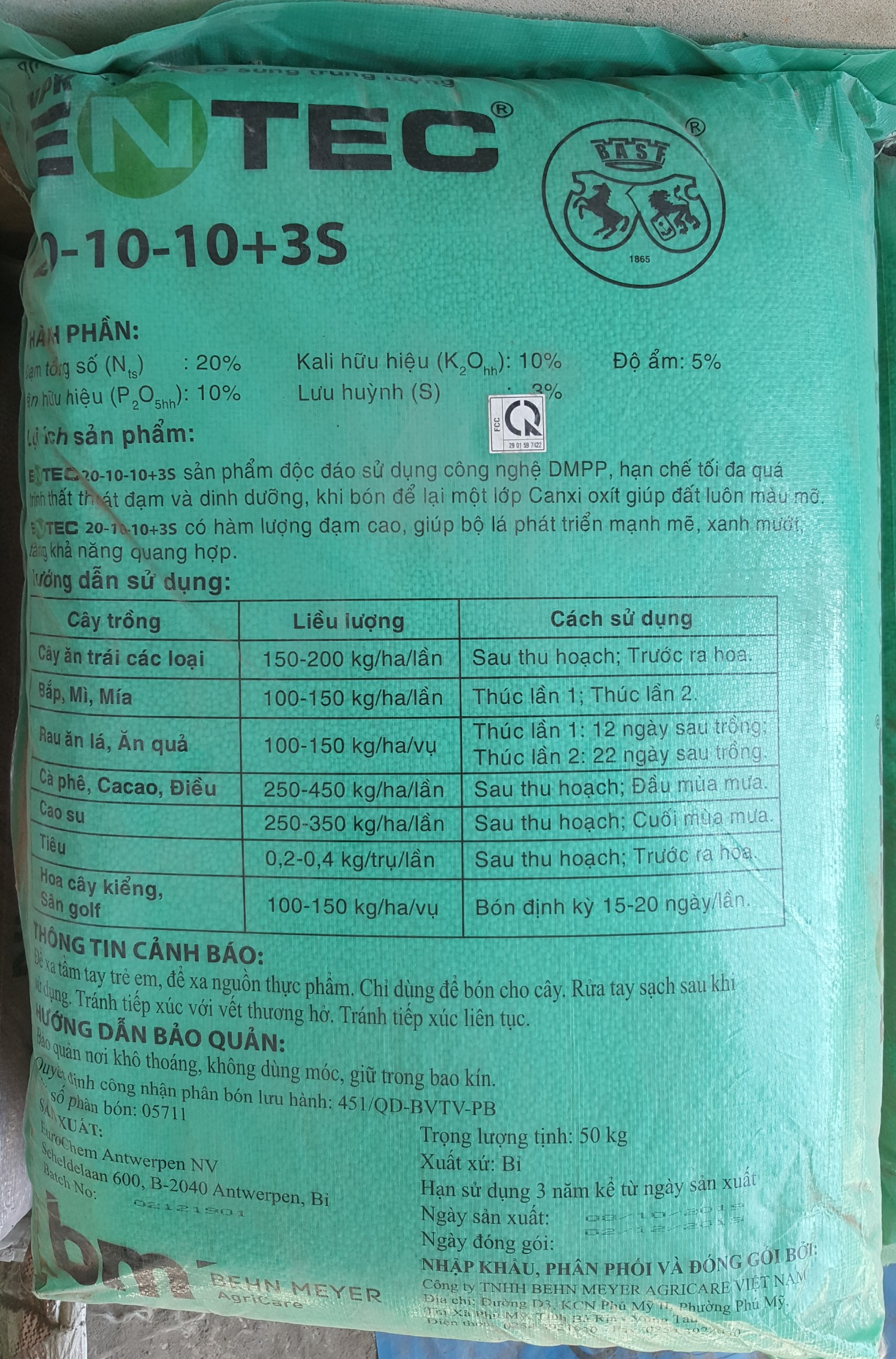 Phân bón 20.10.10 Đức - Túi Zip 1Kg