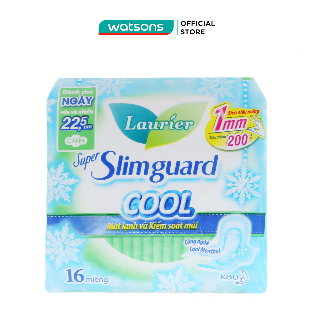 Băng Vệ Sinh Laurier Siêu Mỏng Mát Lạnh 22.5cm /miếng (16 Miếng)